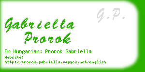 gabriella prorok business card